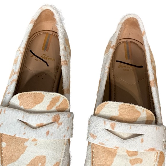 Sam Edelman Birch natural and ivory Brahma calf hair penny loafer. NWOT.‎ Size 8 - Picture 2 of 9